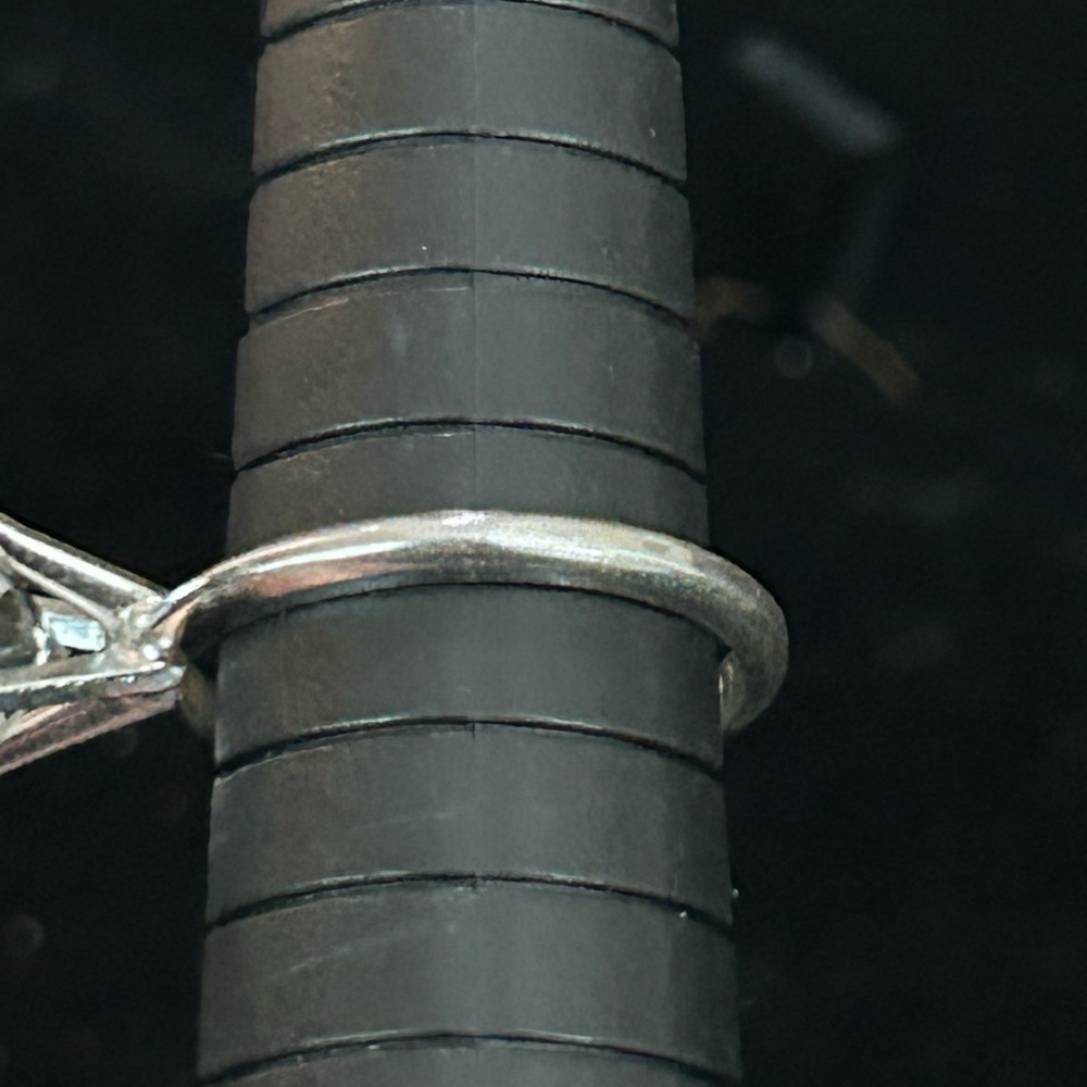 Uncas Silver Ring With Clear Solitaire Stone - image 8